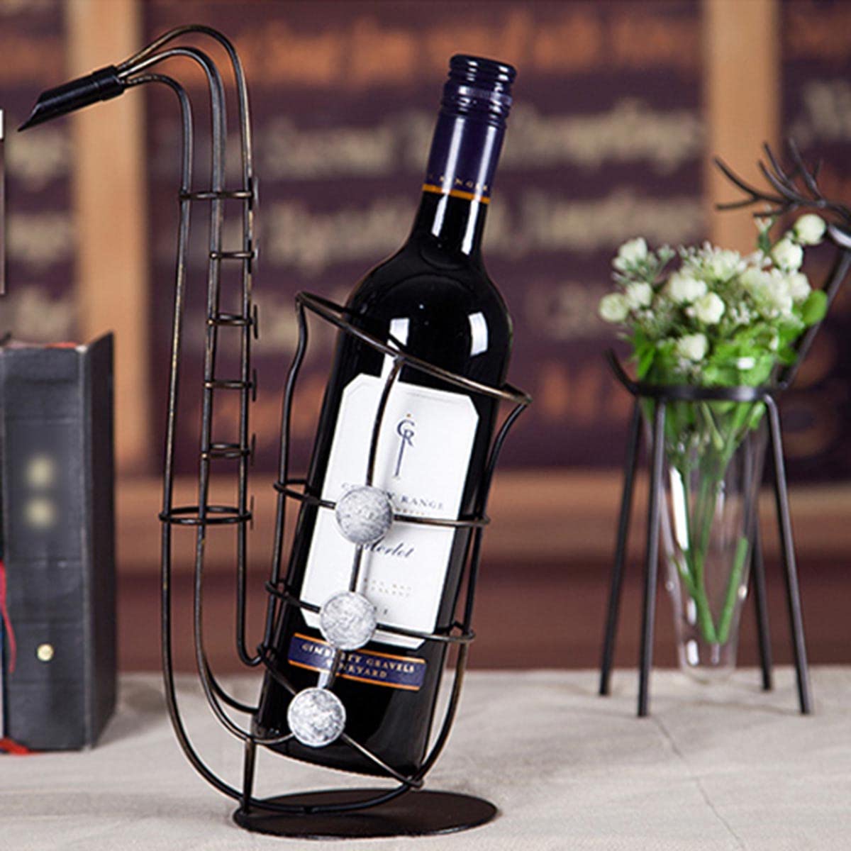 Estante para barra o cocina Tooarts saxofón para botellas