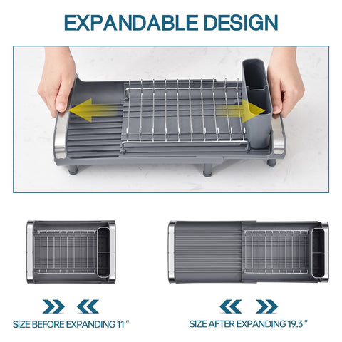 TOOLF secador de platos compacto ideal para cocinas pequeñas.