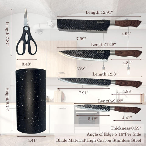 Toosbuc cuchillo chef 12-8 pulgadas con filo preciso para cortes consistentes