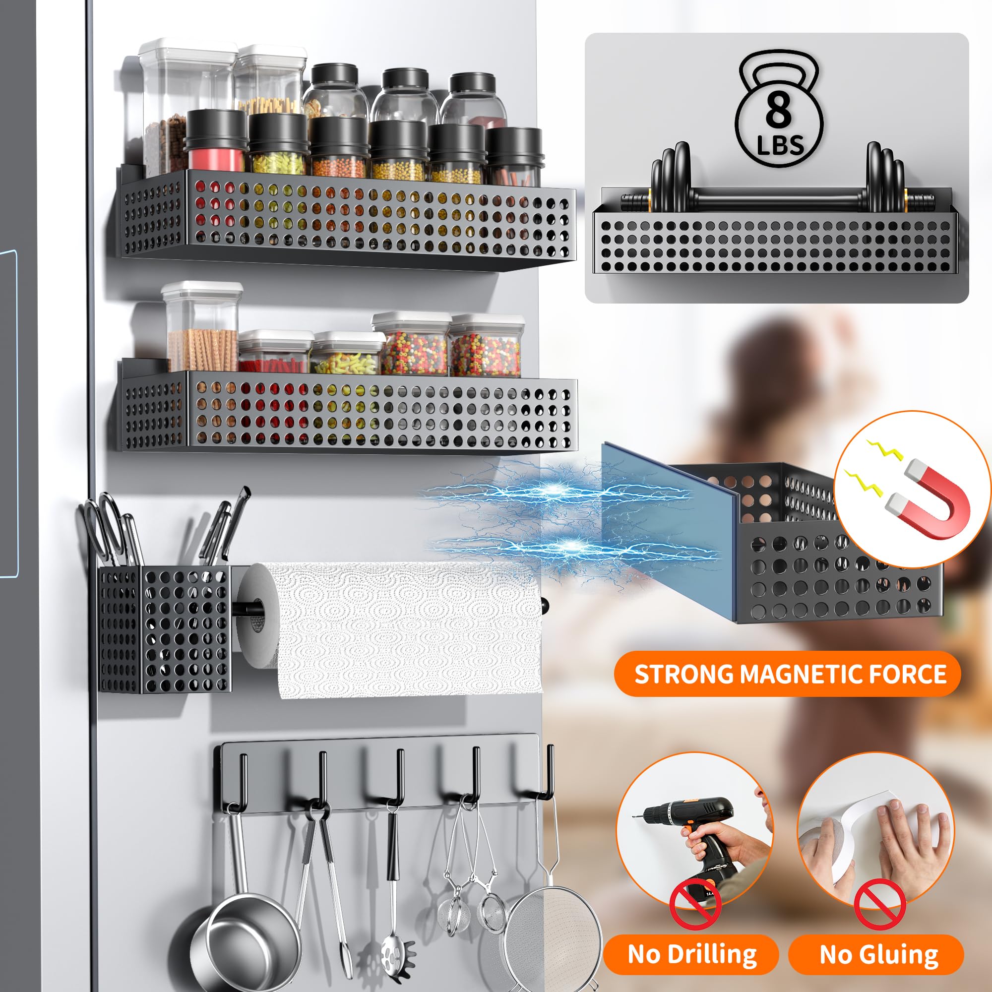 Toosci porta-papel magnético facilita el acceso al papel de cocina.