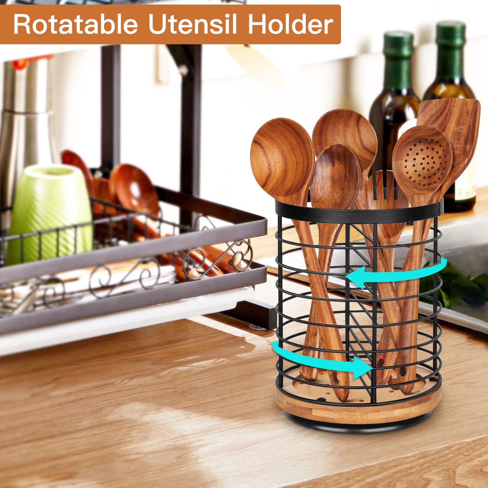 Toosci porta-utensilios con rejilla de ventilación para secado rápido.