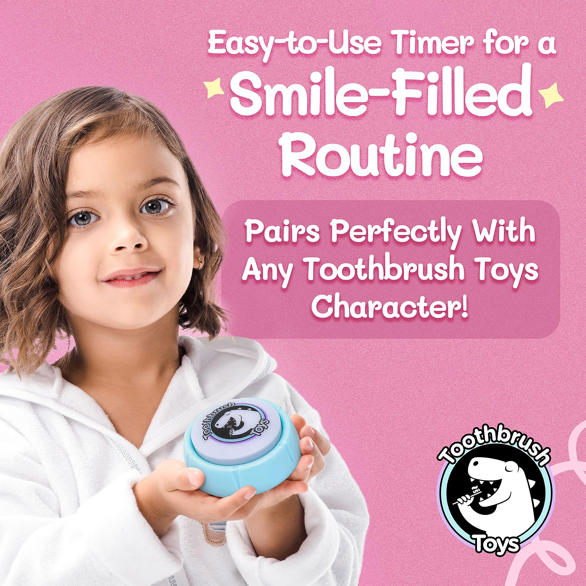 Toothbrush Toys diseño fácil para manos pequeñas durante el cepillado diario