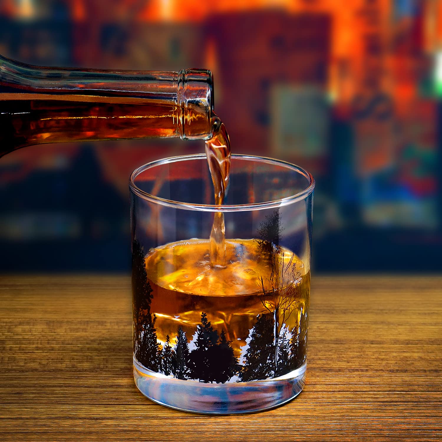 TOOWELL conjunto 4 vasos whisky, perfecto para reuniones y fiestas