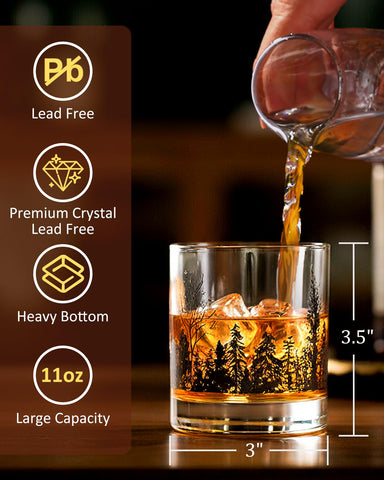Vaso TOOWELL 11oz, diseño robusto, perfecto para bourbon y cócteles.
