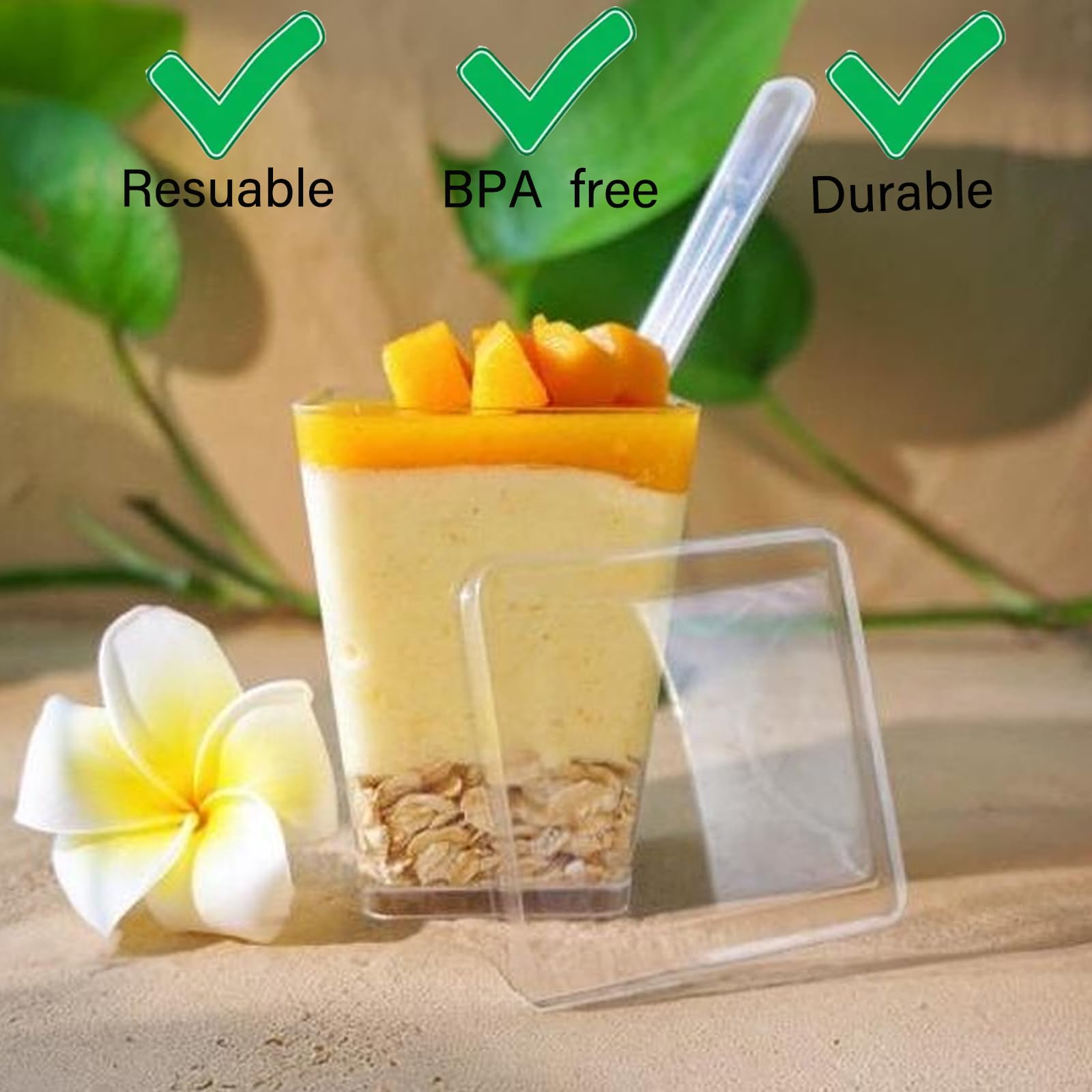 Cucharas incluidas para postres, mousse, helados y frutas con Toowood.