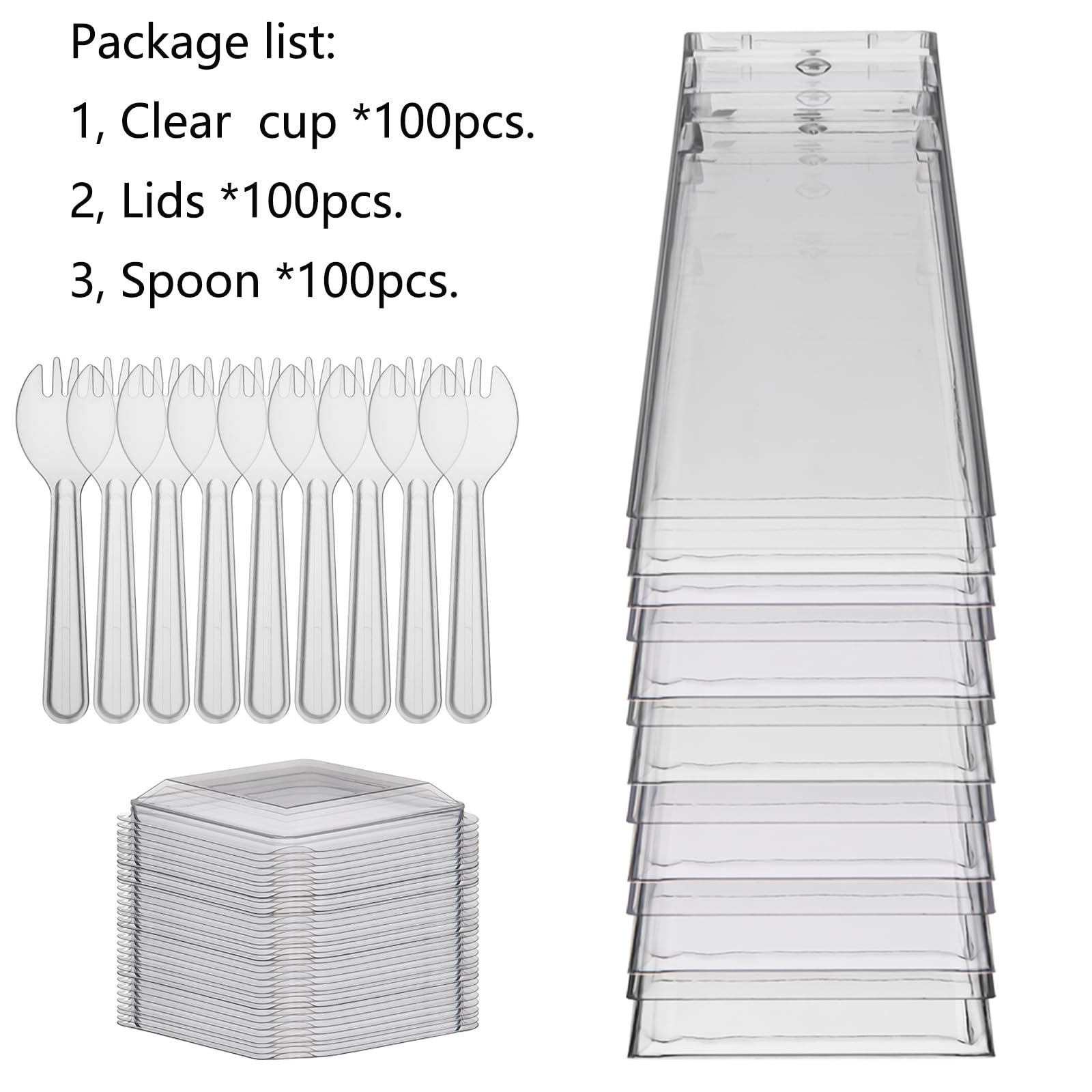 Toowood vasos postre apilables, fáciles de transportar para eventos al aire libre.
