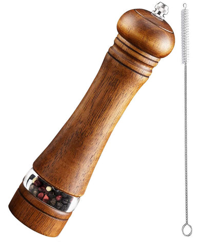 TooWoom molinillo de pimienta con ventana para ver el relleno y controlar la cantidad