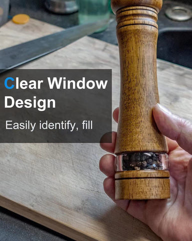 TooWoom molinillo de sal en madera natural, duradero y ergonómico para uso diario