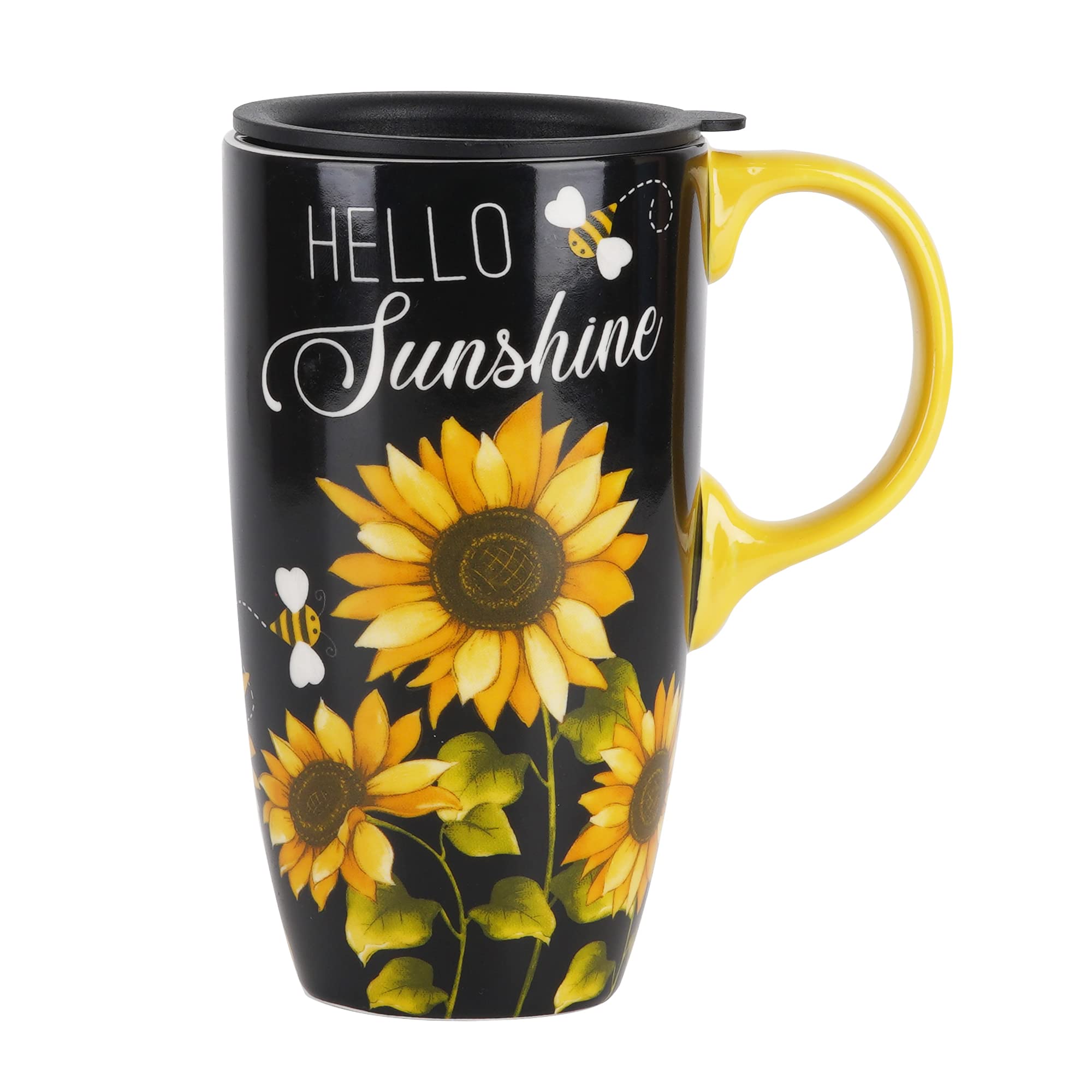Topadorn girasol acabado cerámico suave, textura agradable al tacto.