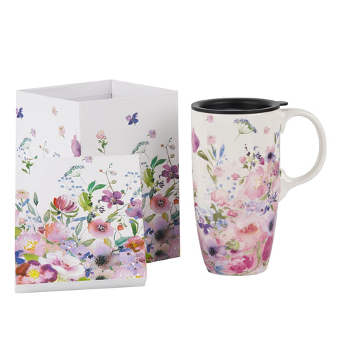 Topadorn taza café cerámica con tapa, ideal para uso diario