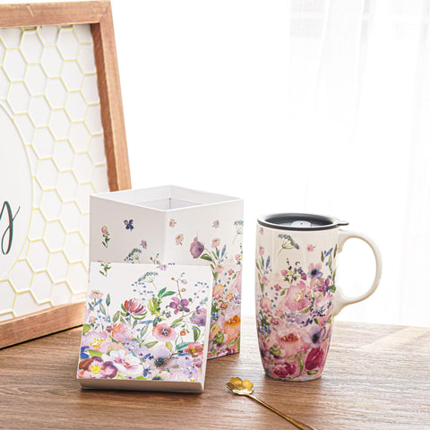 Topadorn taza cerámica con borde suave, agarre cómodo