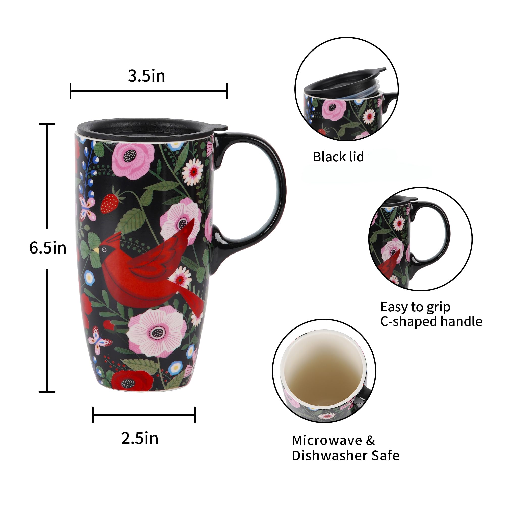 Topadorn Taza ceramica roja en escritorio, ideal para pausas con cafe.