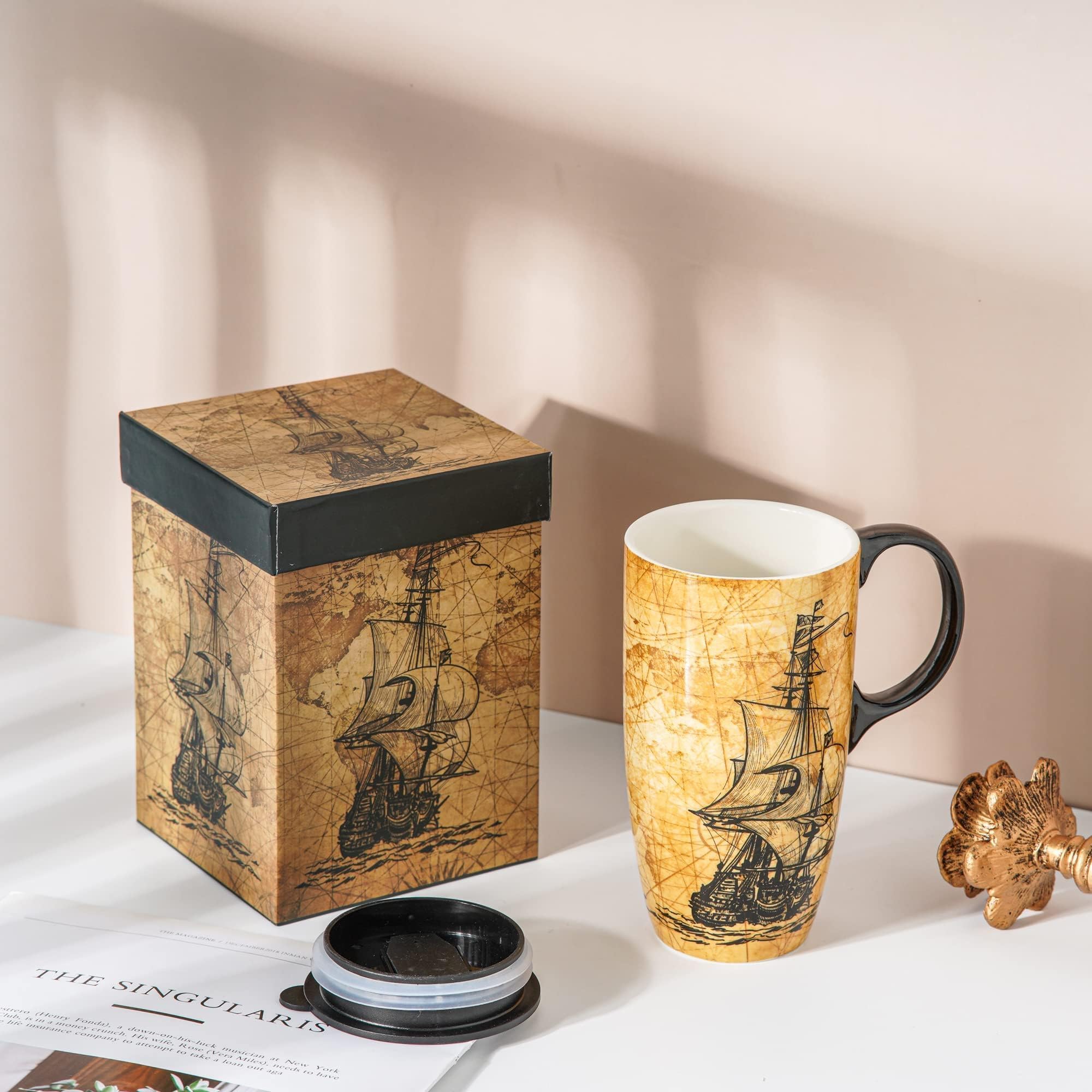 Topadorn taza cerámica diseño barco vela