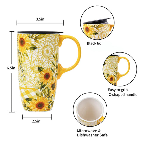 Topadorn taza cerámica con diseño chic, añade estilo a tu cocina.