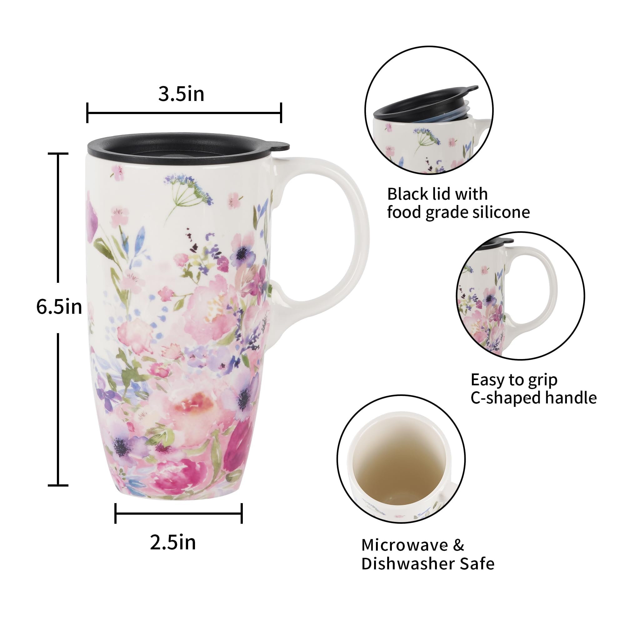 Topadorn taza cerámica en caja regalo resistente, regalo seguro