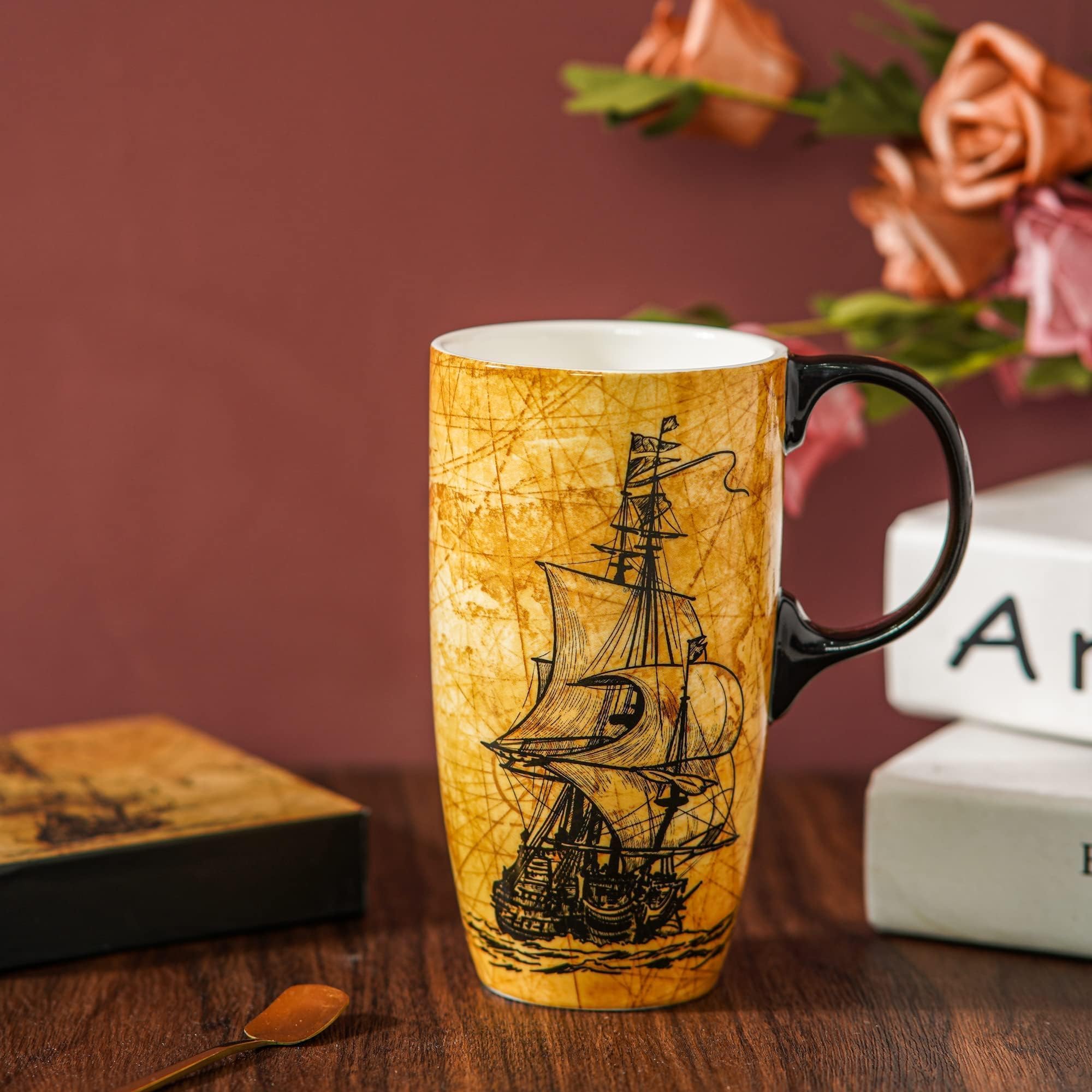 Topadorn taza cerámica con mango ergonómico