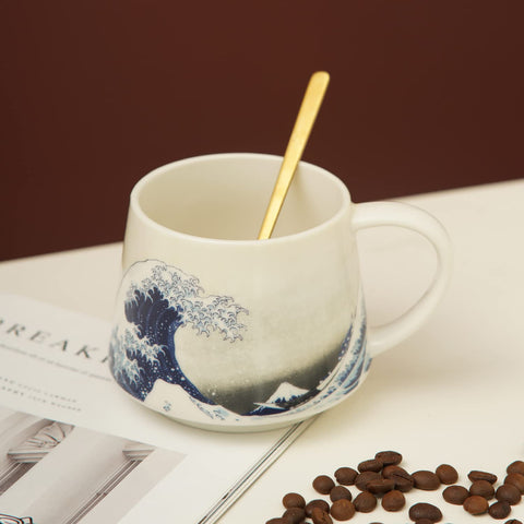 Topadorn Taza cerámica, 12 onzas, uso diario para bebidas.
