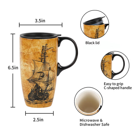 Topadorn taza cerámica para coche en porta vasos