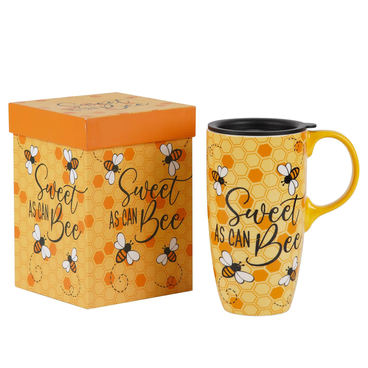 Topadorn taza cerámica de viaje 500 ml con tapa sellada, mantiene caliente por más tiempo.
