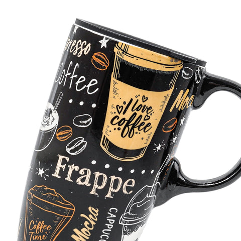 Topadorn taza cerámica de viaje, construcción duradera para uso diario.