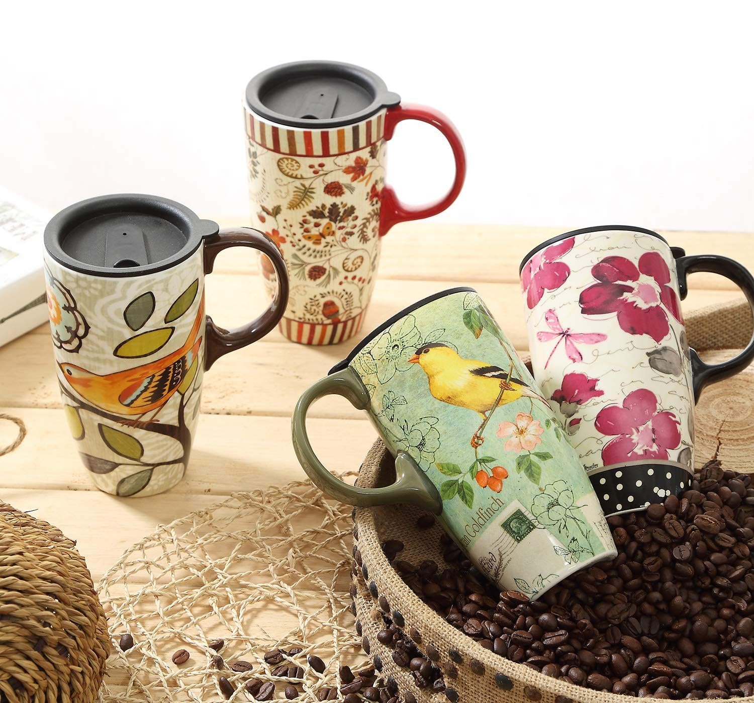 Uso en casa con Topadorn Latte 17 onzas, ideal para bebidas diarias.