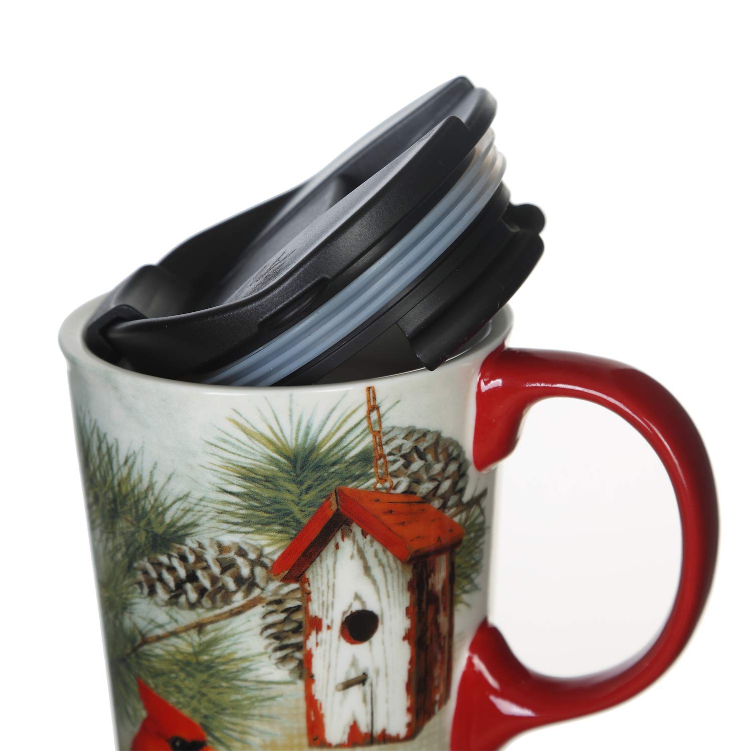 Topadorn Taza viaje ceramica 17oz con tapa, regalo ideal