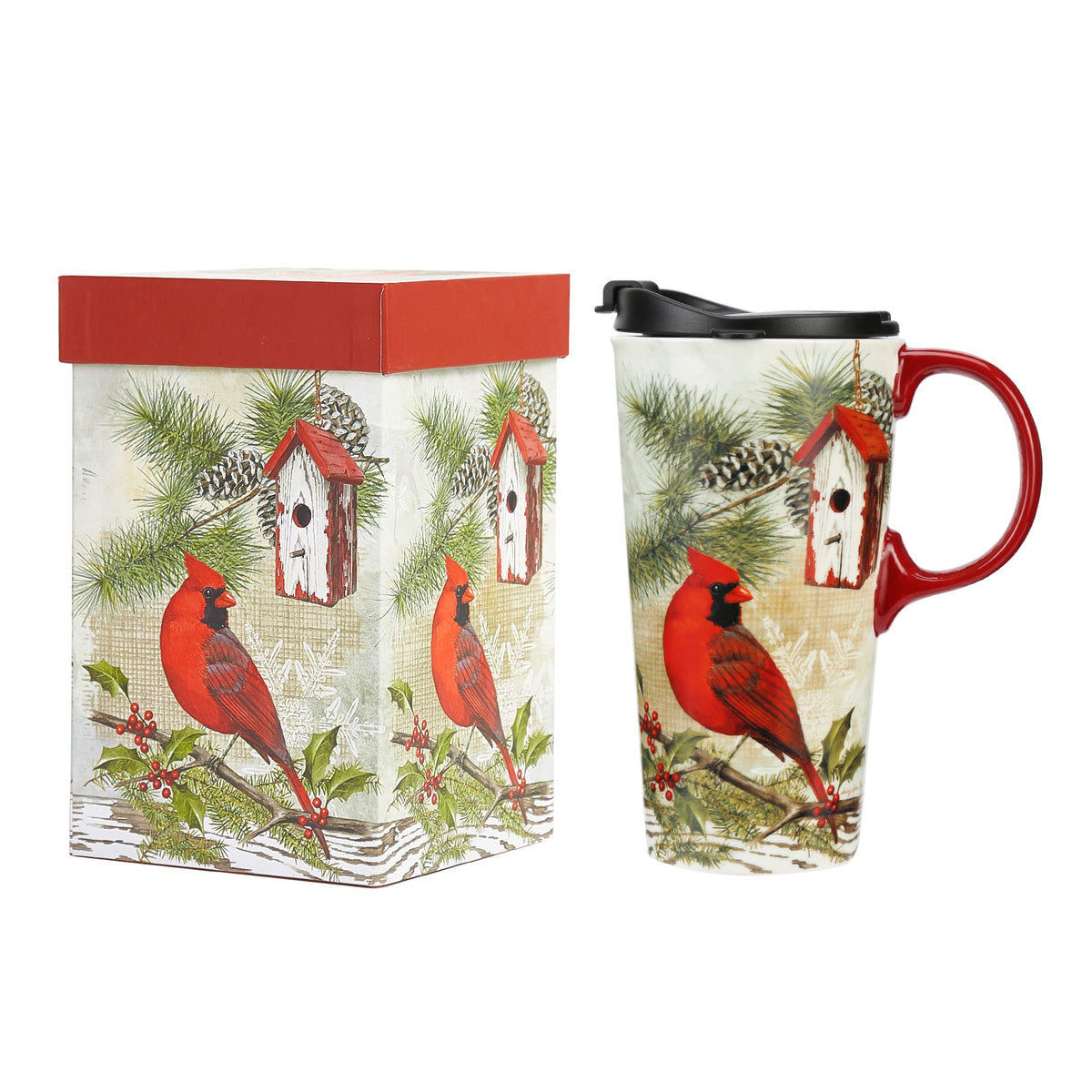Topadorn Taza de Viaje de Cerámica 17 oz con tapa, ideal para mantener el café caliente