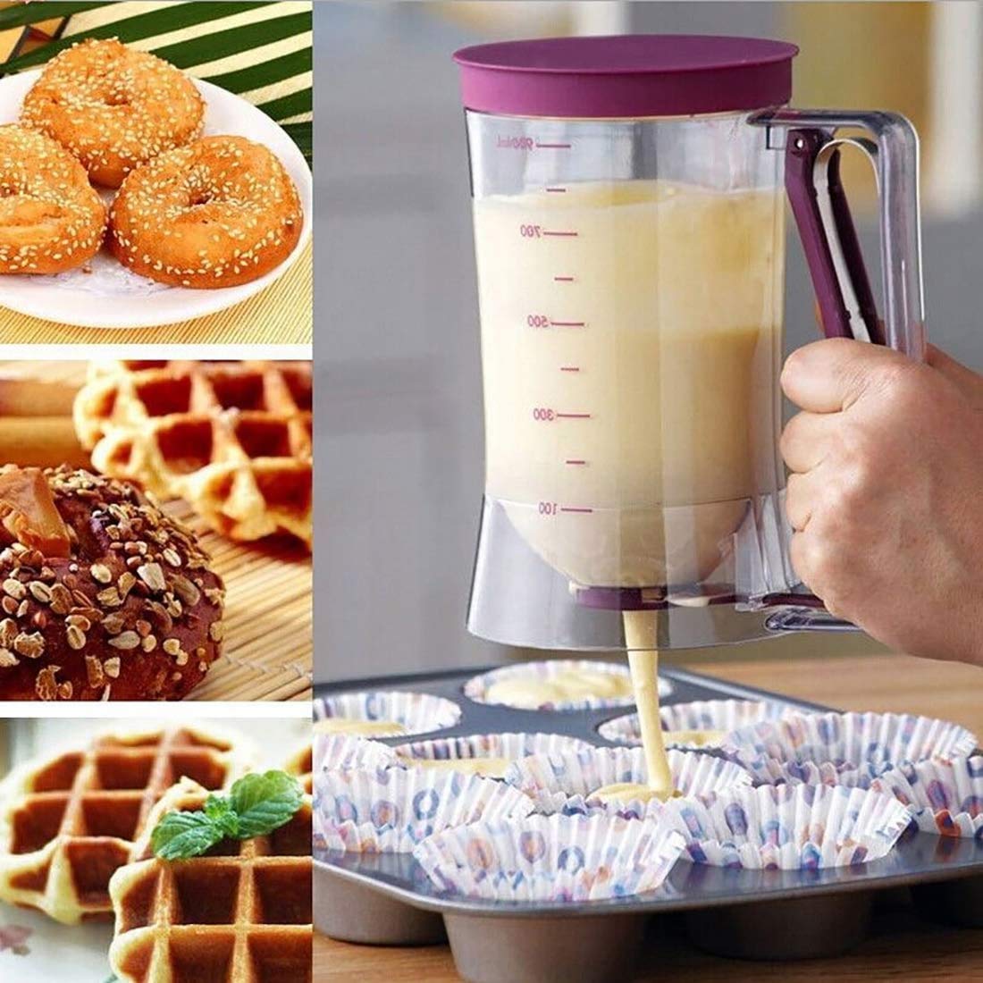 Toparad dispensador para cupcakes y waffles, versátil en la cocina
