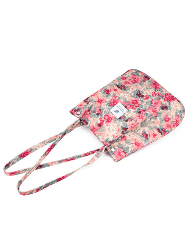 Topasion bolso de pana, cierre superior con broches para seguridad.