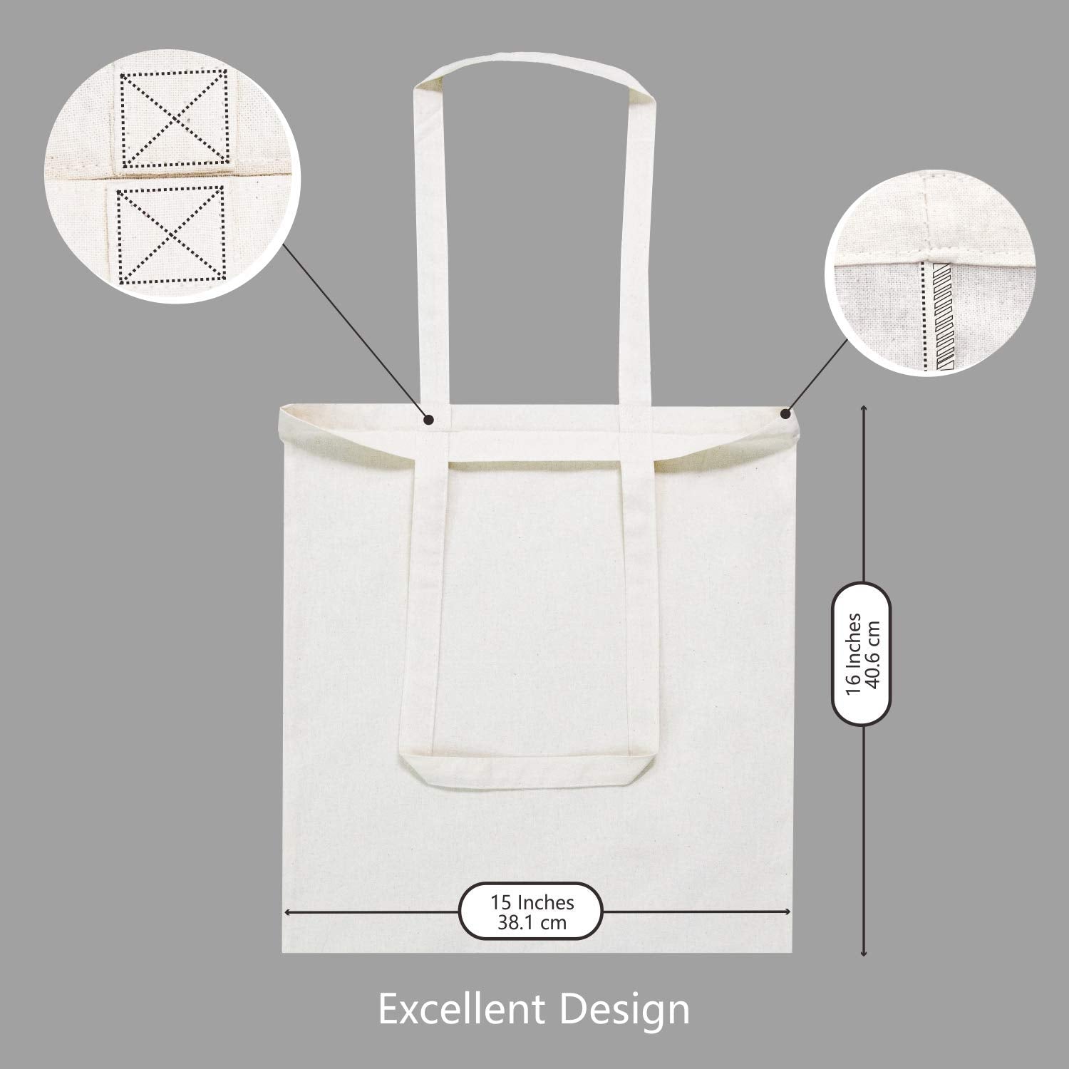 TopDesign bolsa 15x16 - tamaño cómodo para mercancías y libros.