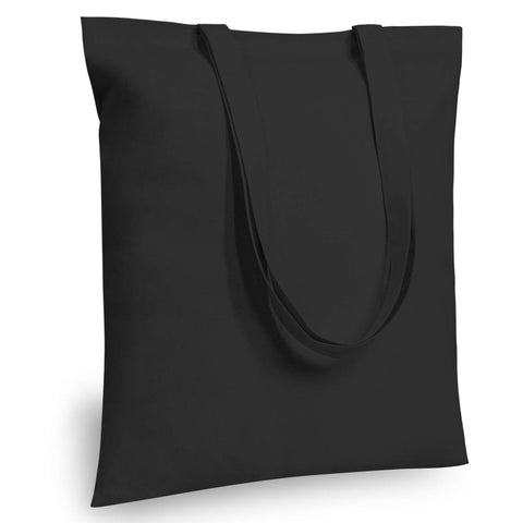 TopDesign bolsa algodón negra 16x15, ideal para compras diarias y durabilidad.