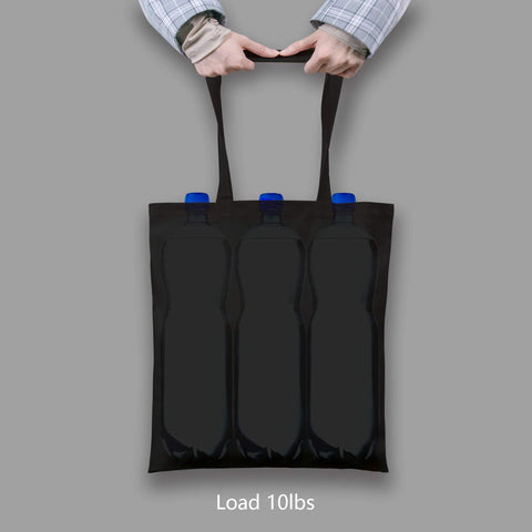 TopDesign bolsa de algodón negra 16x15, ideal como regalo promocional o merchandising.