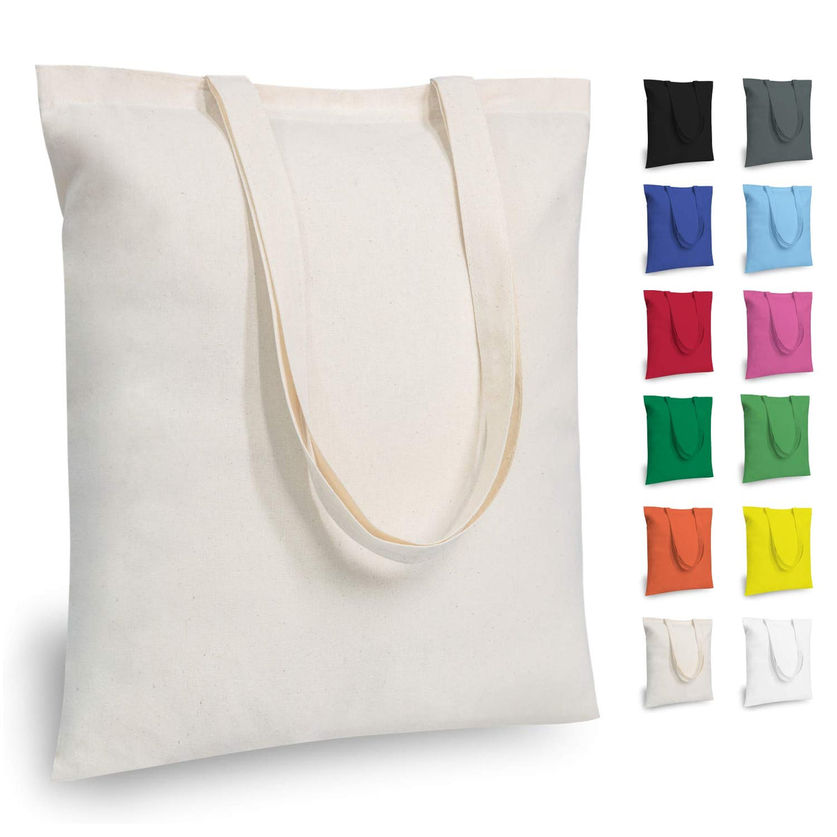 TOPDesign bolsa tote algodón frontal, ideal para compras reutilizables y personalización
