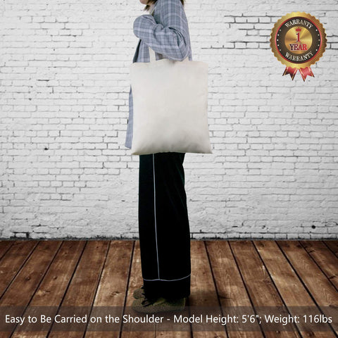 TOPDesign bolsa tote algodón, mangos reforzados, uso diario resistente para carga