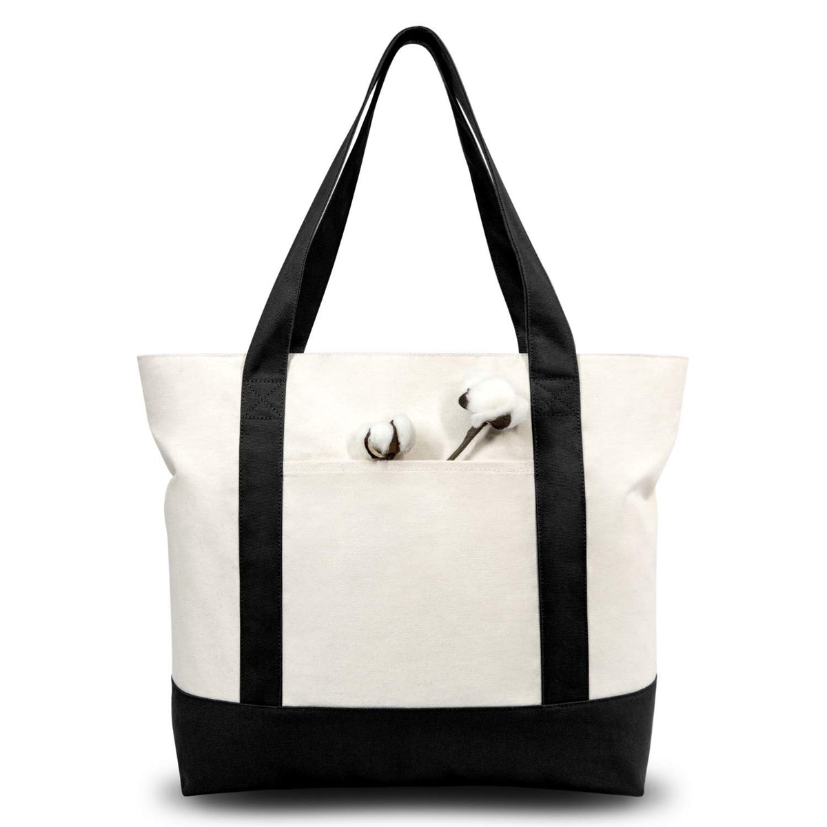 TOPDesign bolsa de lona con bolsillo exterior para organizar objetos pequeños.