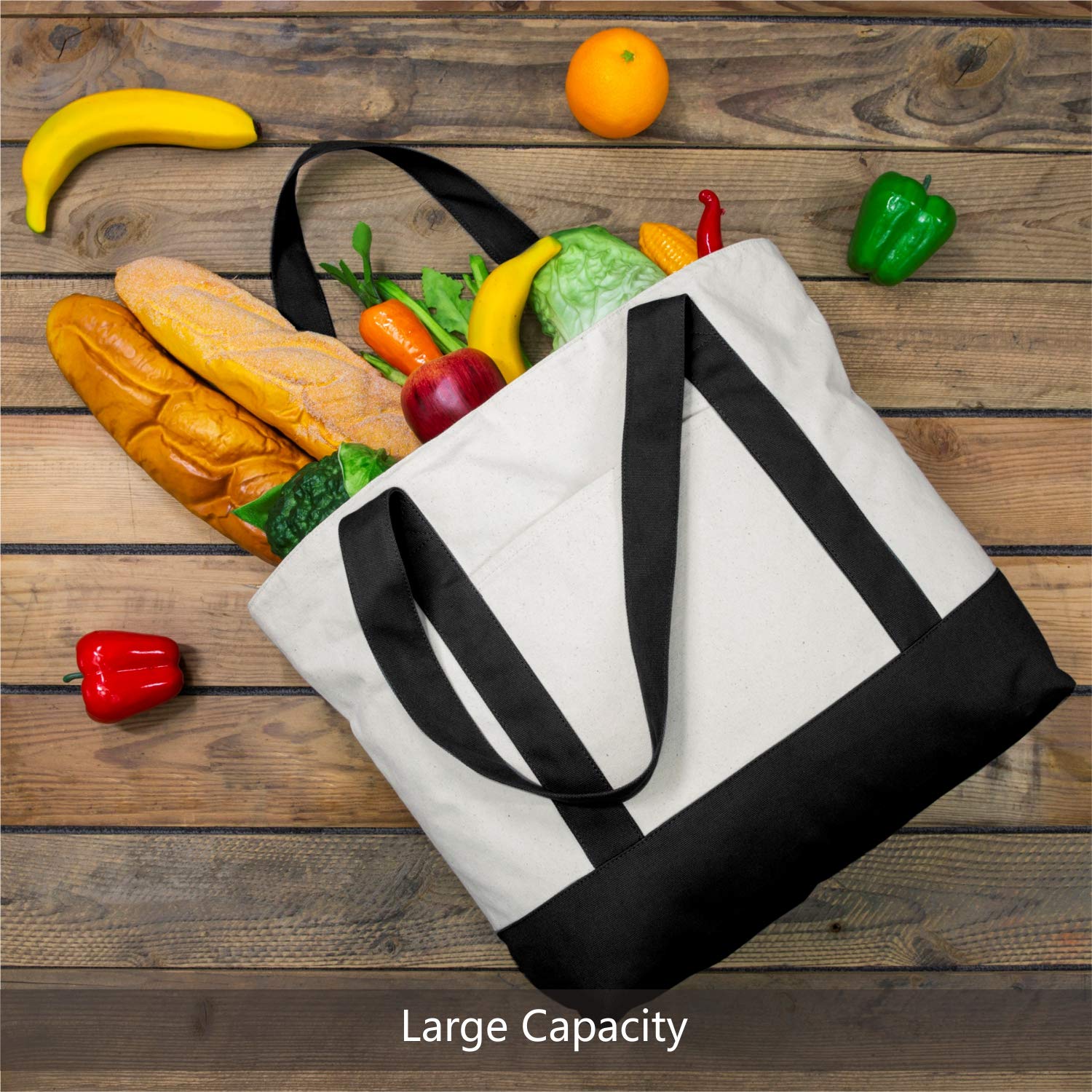 TOPDesign tote de gran capacidad para playa, compras o gimnasio.