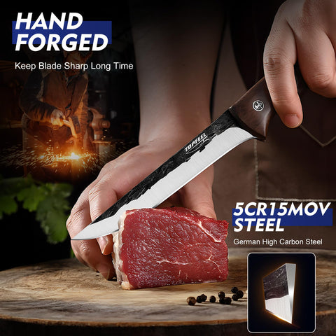 Topfeel cuchillo desollar, diseño ergonómico para pelar piel con seguridad