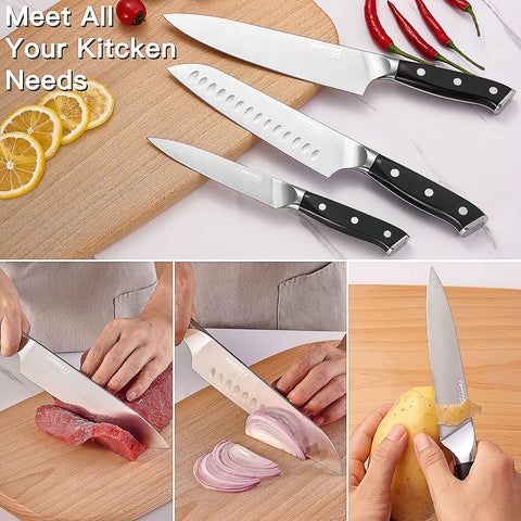 Topfeel mango ergonómico con triple perno para agarre cómodo.