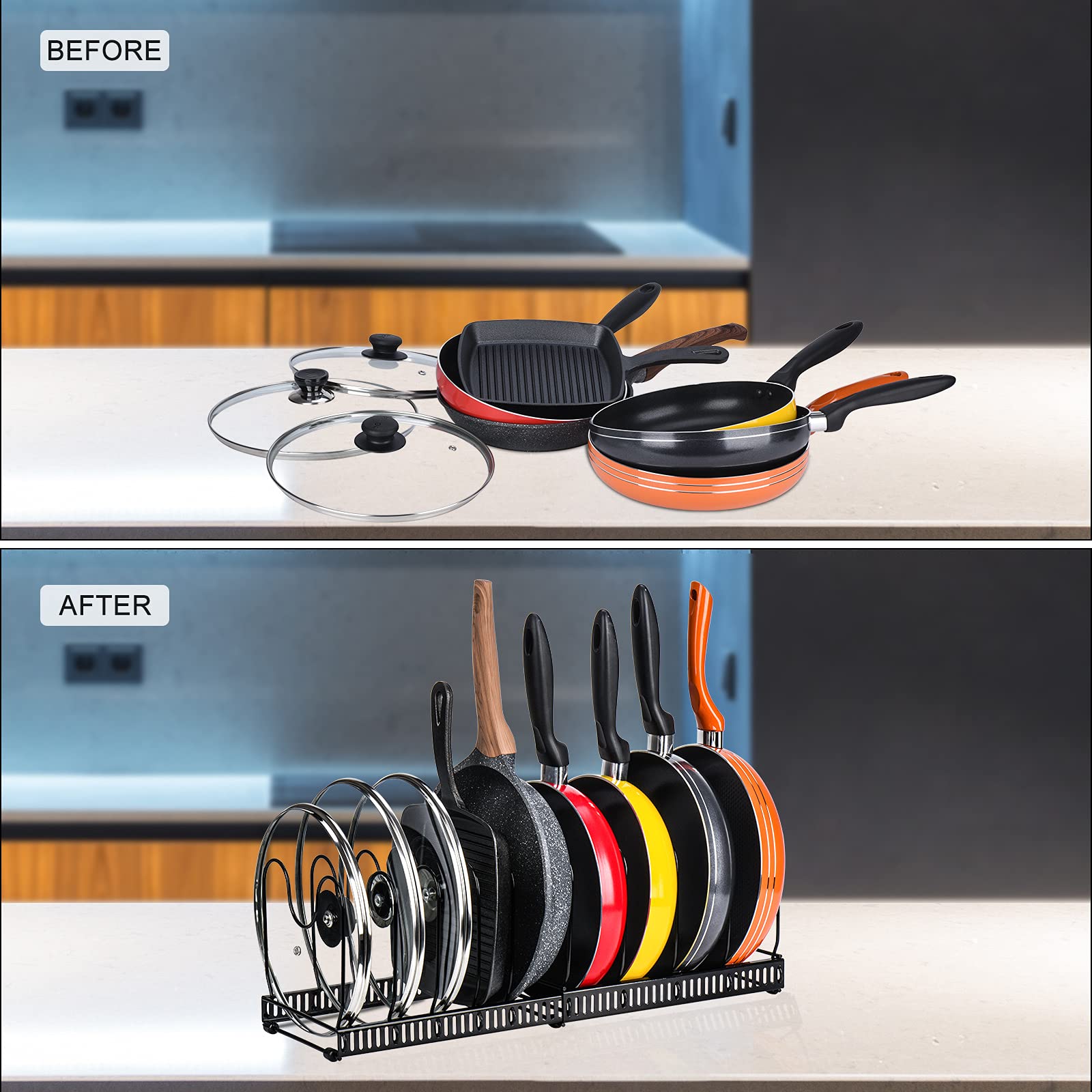 Toplife organizador para bandejas y hornos, manteniendo las piezas grandes organizadas.