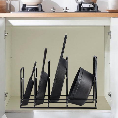 Toplife Organizador ordena ollas y sartenes, cocina más limpia.