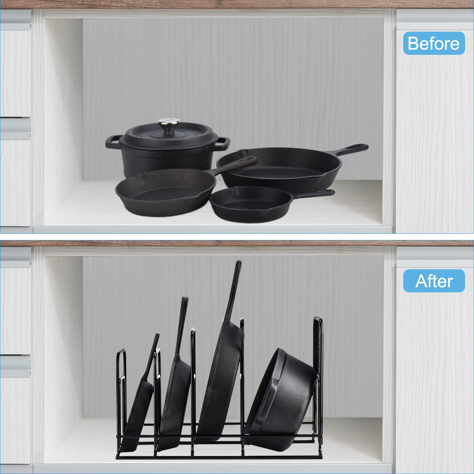 Toplife Organizador para uso vertical u horizontal, maximizando el espacio.