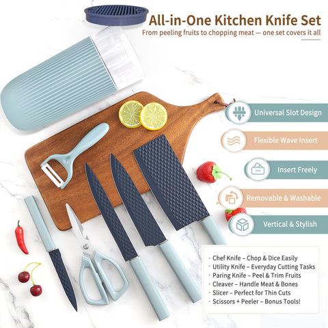 Toplucky-cuchillo-chef-8-pulgadas, filo estable para cortes precisos.