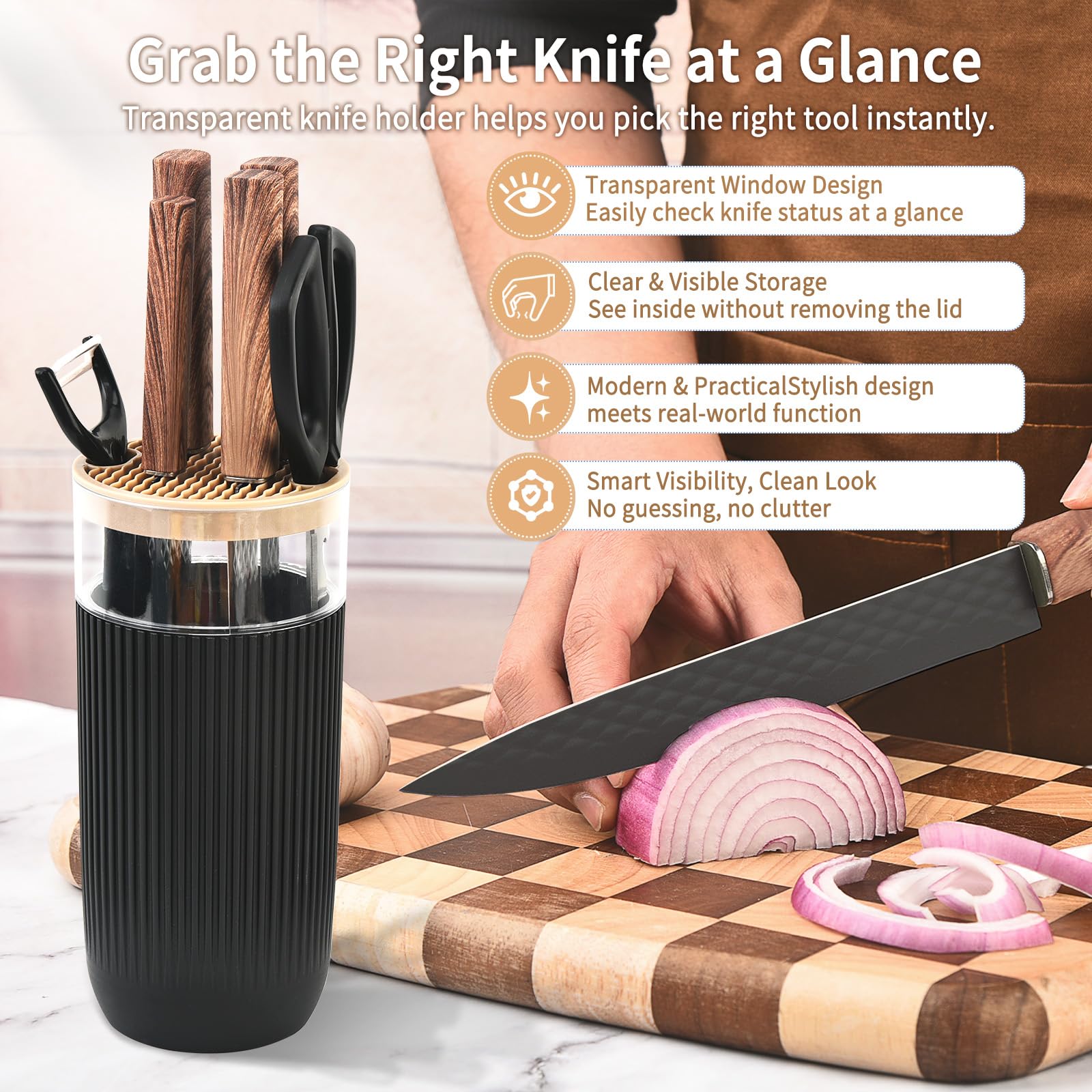 TOPLUCKY: cuchillo pelador de precisión para frutas y verduras.