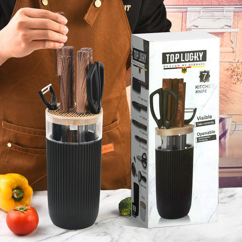 TOPLUCKY: diseño moderno negro que complementa cocinas contemporáneas.