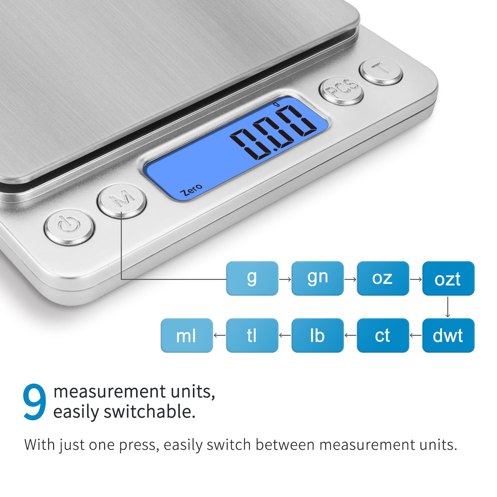 Topprime placa de acero inoxidable para mediciones exactas y fácil limpieza