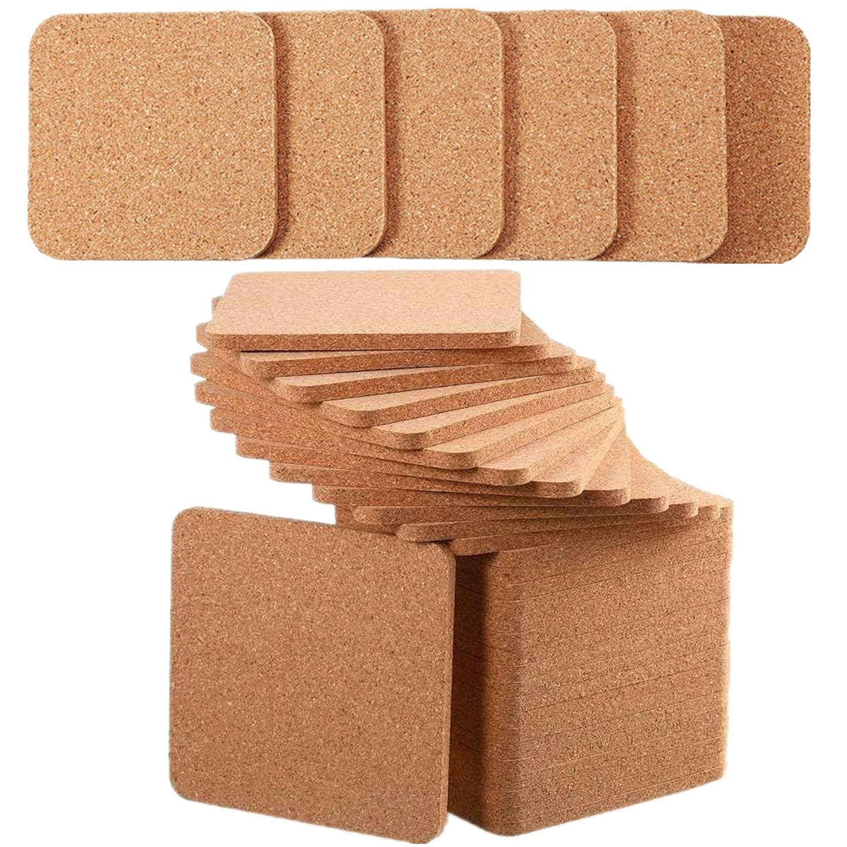 ToppYuanZea posavasos cuadrado de corcho 10 cm protegiendo la mesa