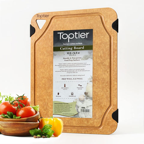Tabla TOPTIER de fibra de madera, frente, superficie estable para cortar con confianza.