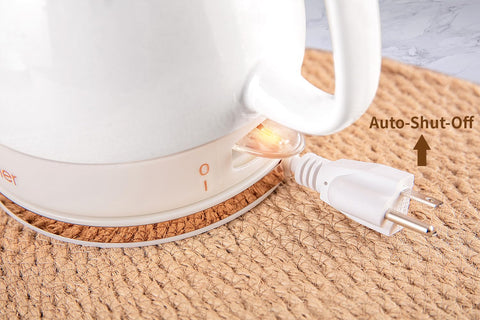 Acabado blanco de la tetera eléctrica, combinación con cualquier cocina