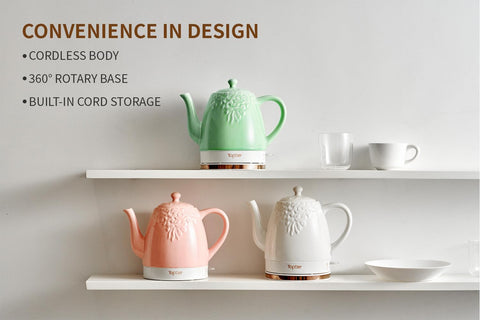 Toptier tetera cerámica ideal para té y café en casa
