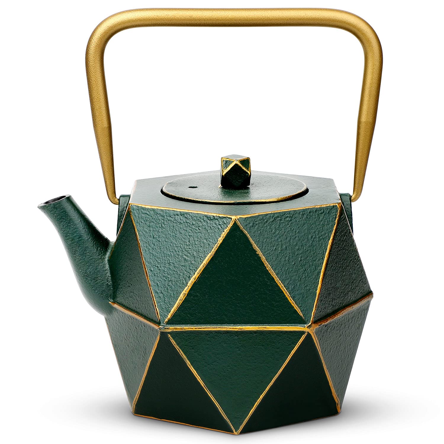 Toptier tetera de hierro fundido con infusor removible para infusión de té suelto.
